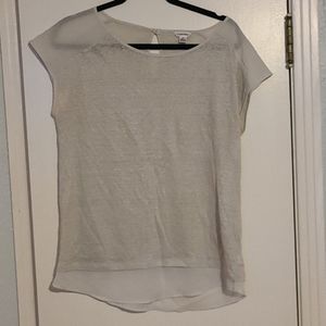 Cream casual blouse or tee